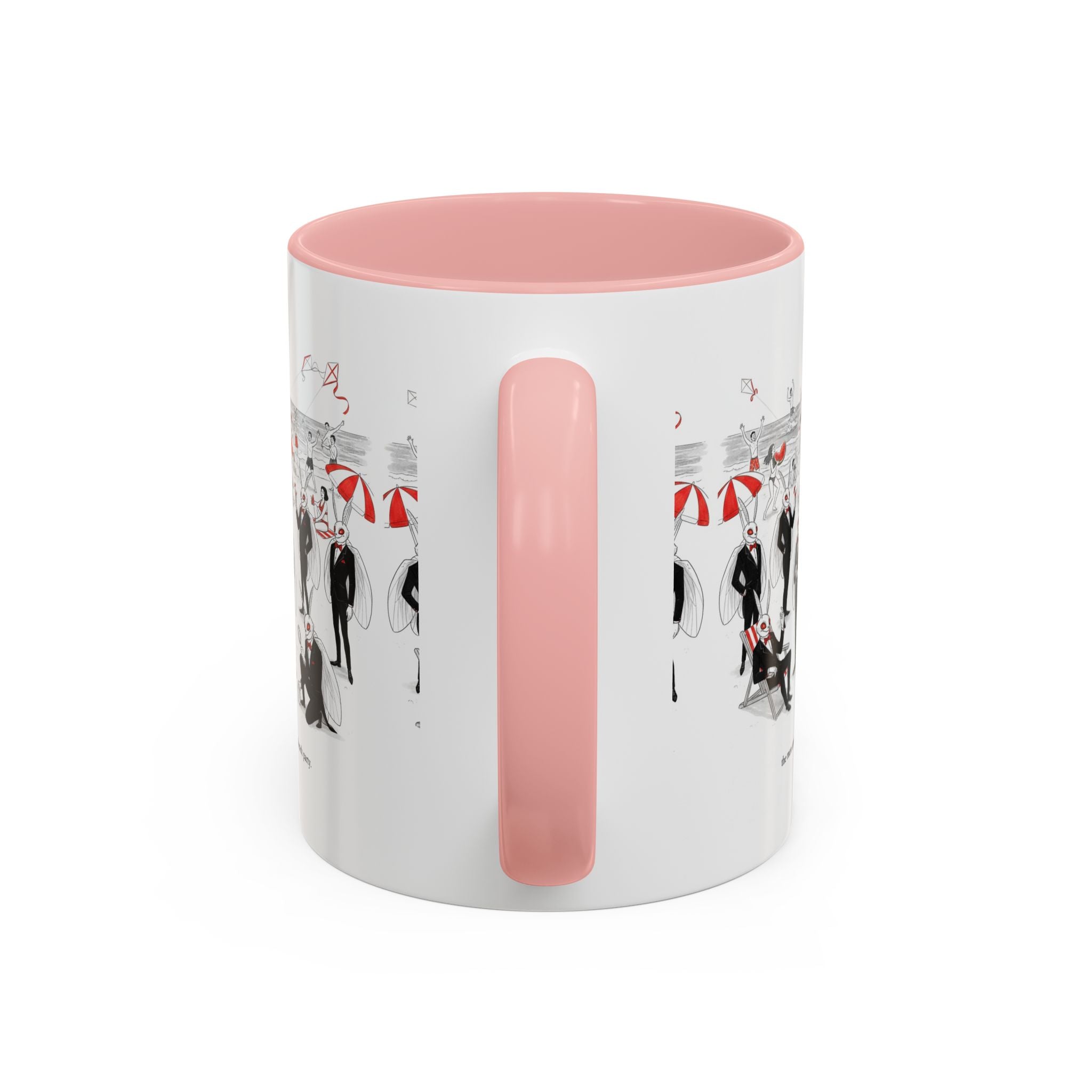 Vintage Beach Party Accent Coffee Mug — 'The Men Attended a Beach Party' Design (11/15 oz)